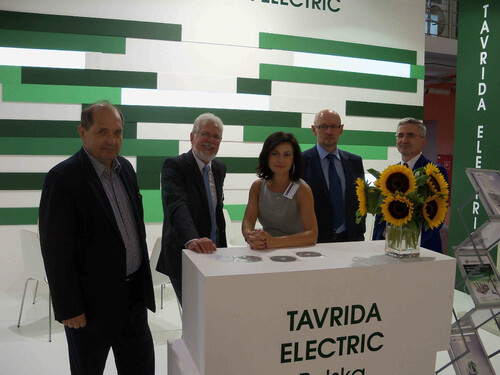 Tavrida Electric Polska staff (from the left): Lech Wierzbowski – CEO, Piotr Magner - Executive Director, Kamila Ciućka - Contract Coordinator, Krzysztof Sikora – Technical Specialist, Krzysztof Adamczyk – Recloser Product Manager