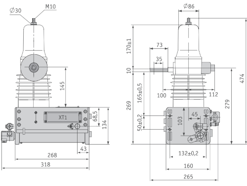 tavrida VCB ISM15_MD_3 Dimentions