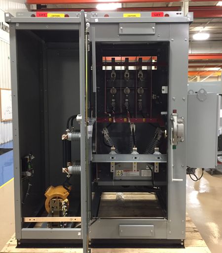 Pad mounted Tavrida three-phase 15-27 kV recloser