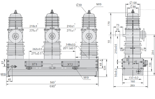 Tavrida VCB ISM25_Ld1 full dimentions Tavrida VCB ISM25_Ld1 full dimentions