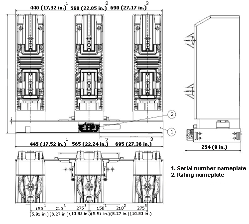 Tavrida VCB ISM_shell_2 dimensions Tavrida VCB ISM15_shell_2 dimensions